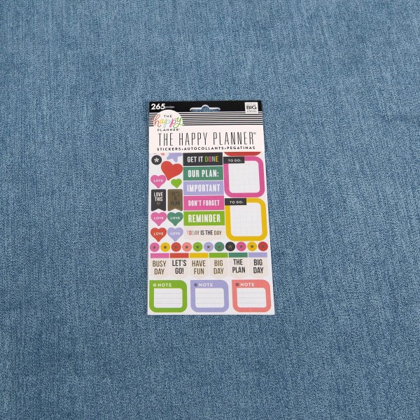 slide 3 of 7, Happy Planner Stickers, 9-1/8" X 4-13/16", Everyday Reminders, Pack Of 5 Sticker Sheets, 5 ct