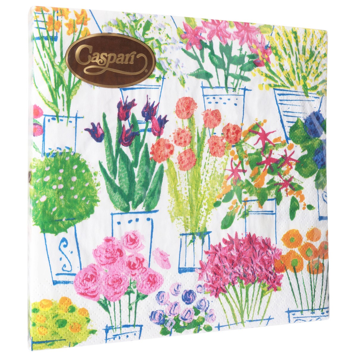 slide 2 of 4, Caspari Flower Market Triple-Ply Napkins 20 Each, 20 ct