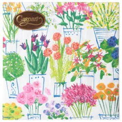 Caspari Flower Market Triple-Ply Napkins 20 Each