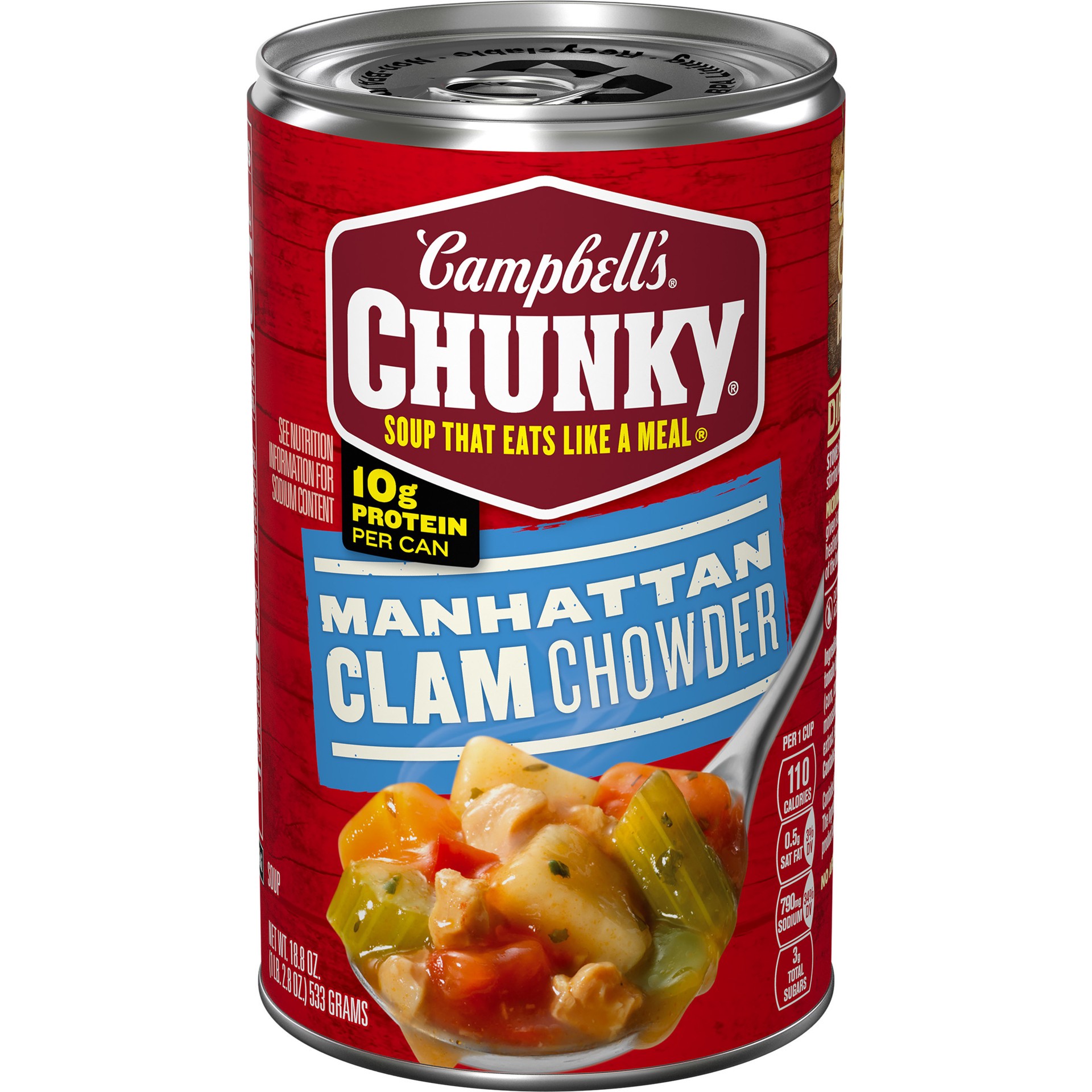 slide 1 of 5, Campbell's Chunky Manhattan Clam Chowder, 18 oz