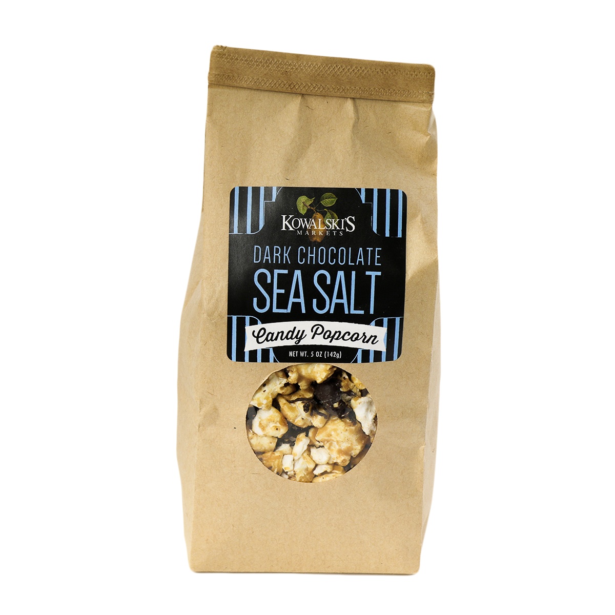 slide 1 of 1, Kowalski's Dark Choc Sea Salt Popcorn, 12 oz