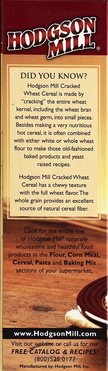 slide 3 of 4, Hodgson Mill Hot Cereal, Cracked Wheat, 18 oz