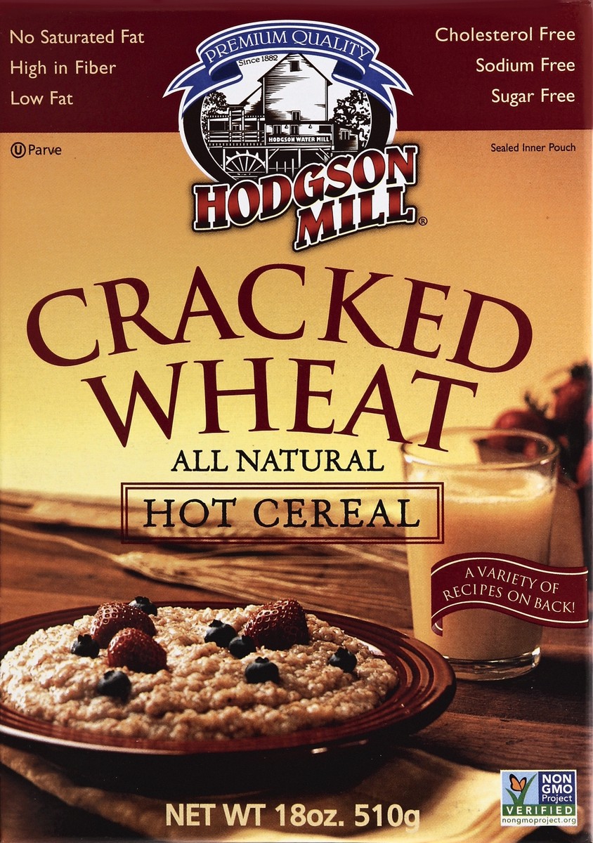 slide 4 of 4, Hodgson Mill Hot Cereal, Cracked Wheat, 18 oz