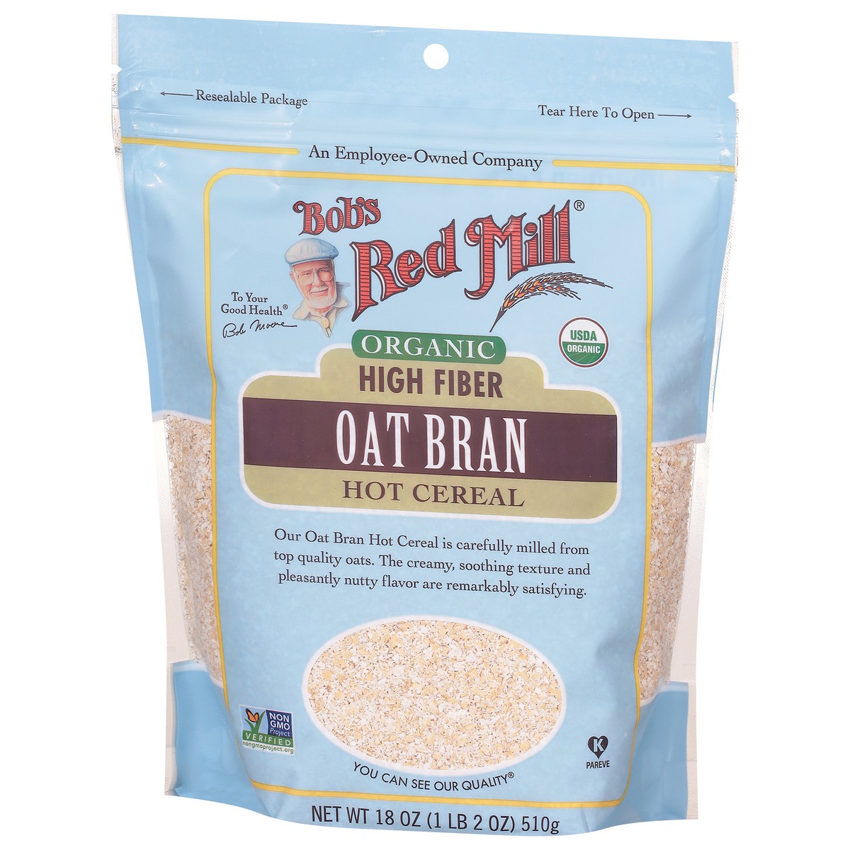 slide 3 of 9, Bob's Red Mill High Fiber Bran Oats, 18 oz