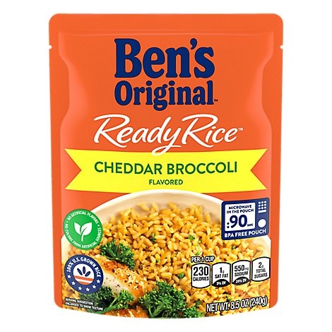 slide 1 of 1, Bens Original Ready Rice Side Dish Cheddar Broccoli, 8.5 oz