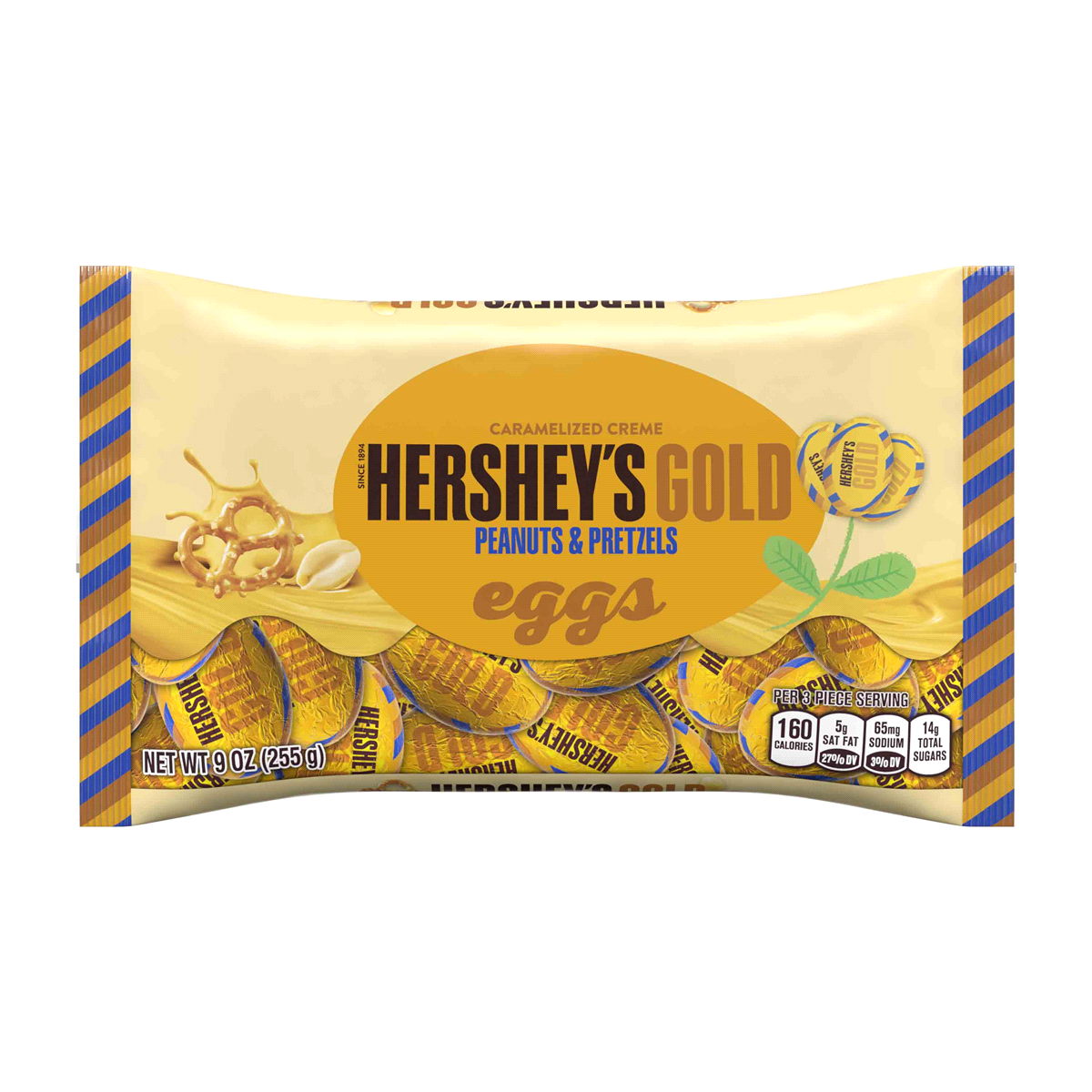 slide 1 of 1, Hershey's Gold Caramelized Creme Eggs, 9 oz