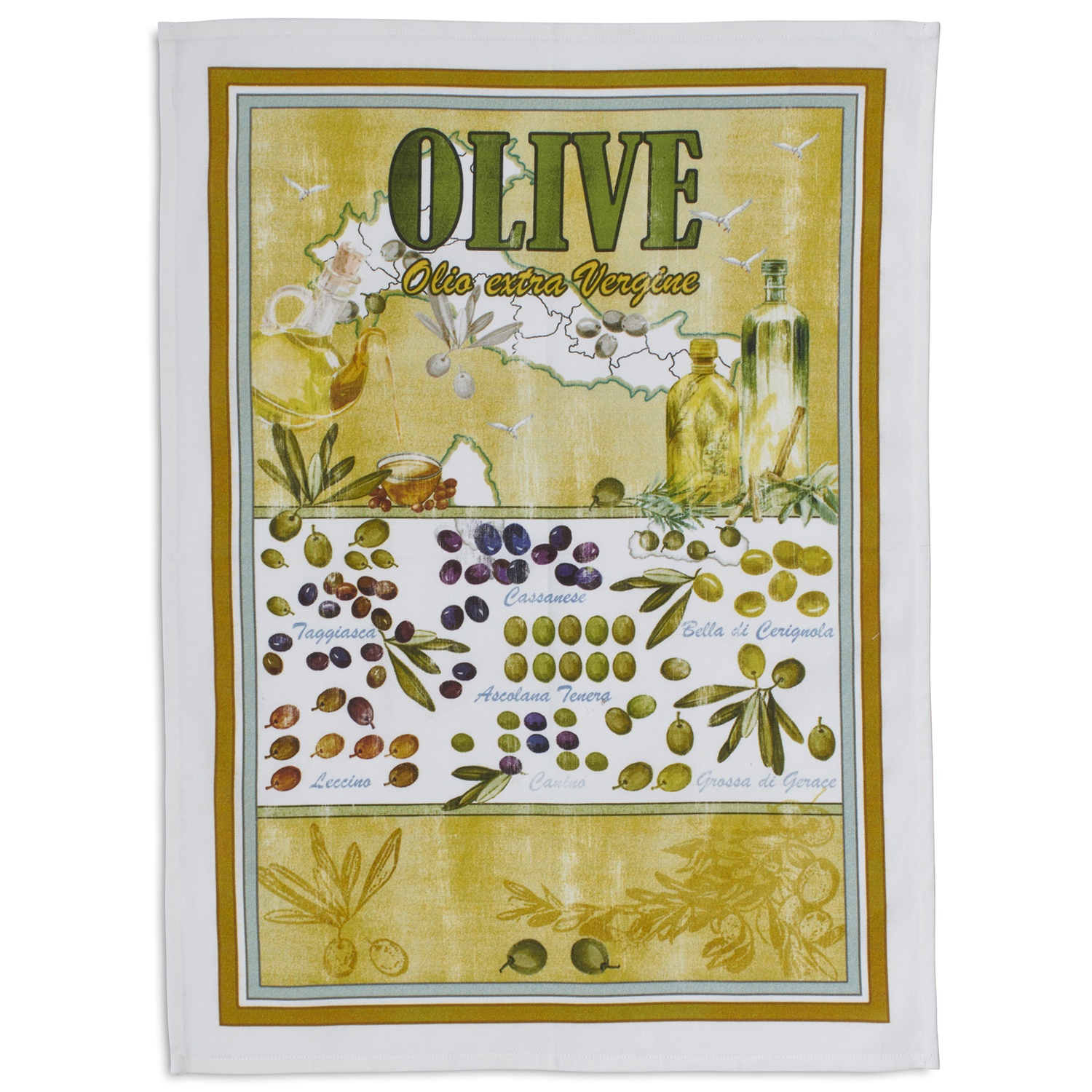 slide 1 of 1, Sur La Table Vintage Olive DItalia Kitchen Towel, 28 in x 20 in