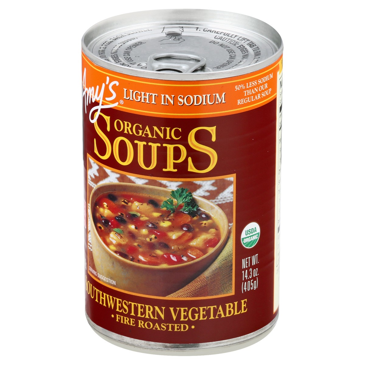 slide 8 of 9, Amy's Southwestern Vegetable Soup, Light in Sodium, 14.3 oz