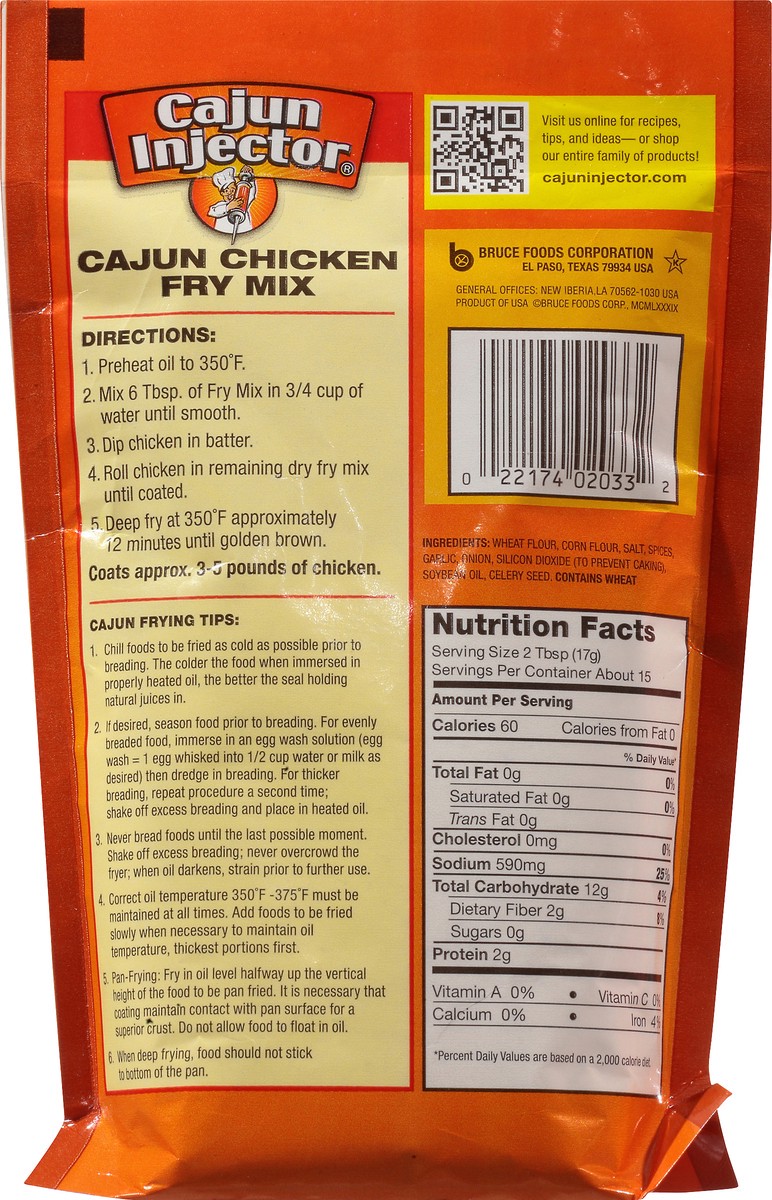 slide 8 of 8, Cajun Injector Fry Mix, Cajun Chicken, 9 oz
