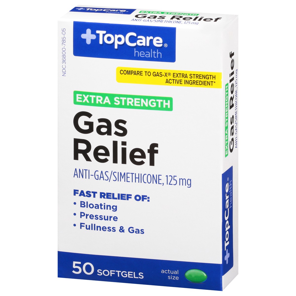 slide 2 of 9, TopCare Health Extra Strength Gas Relief Softgels, 50 ct