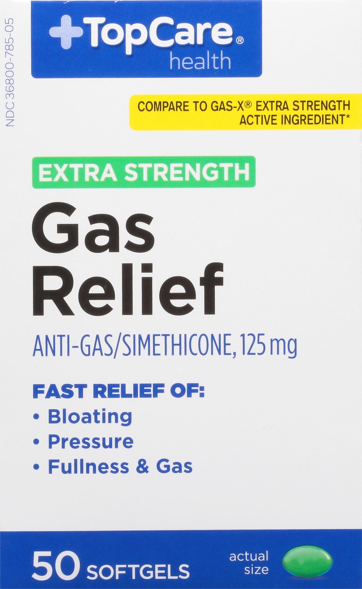 slide 7 of 9, TopCare Health Extra Strength Gas Relief Softgels, 50 ct