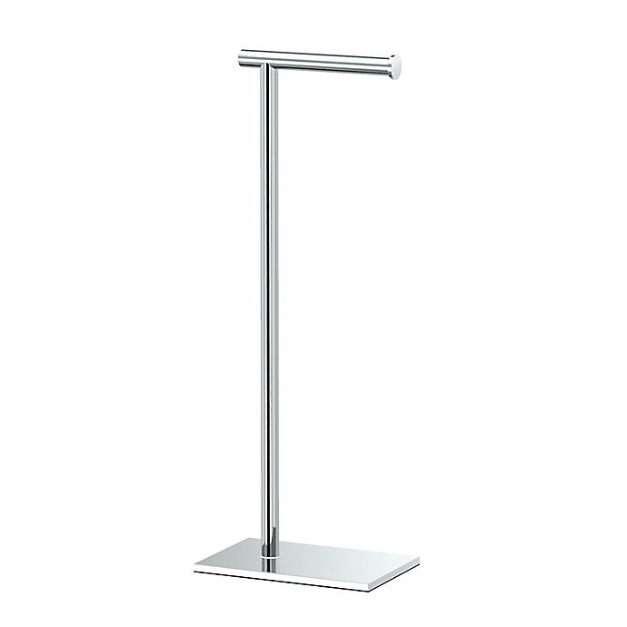 slide 1 of 1, Gatco Latitude II Standing Toilet Tissue Holder - Chrome, 1 ct