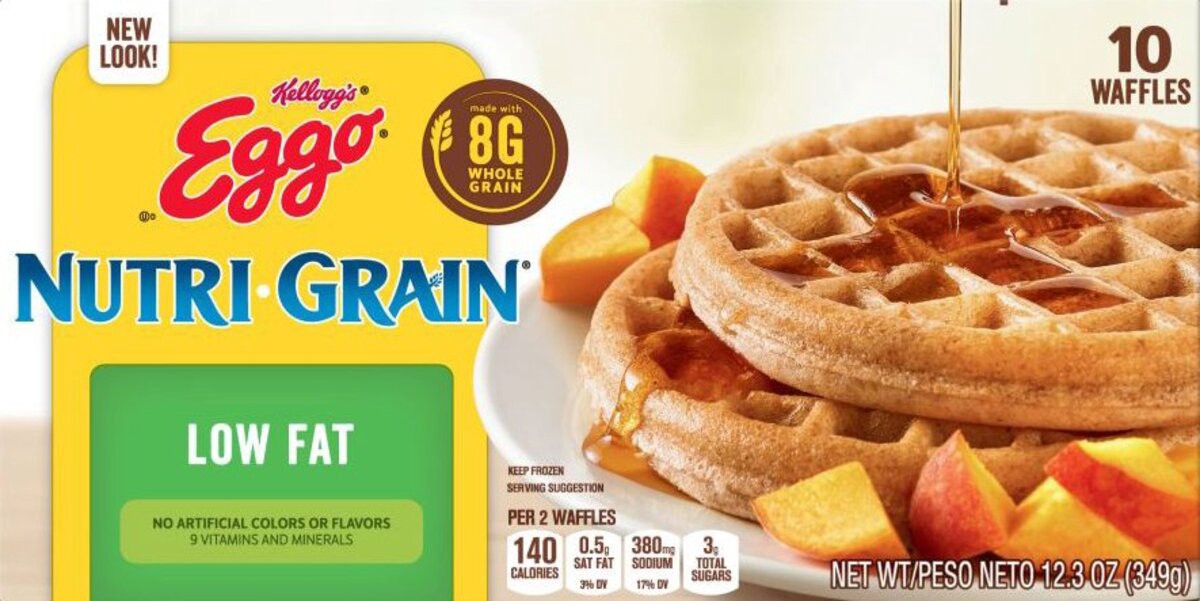 slide 5 of 8, Eggo Frozen Waffles Low Fat, 12.3 oz, 10 Count, 12.3 oz