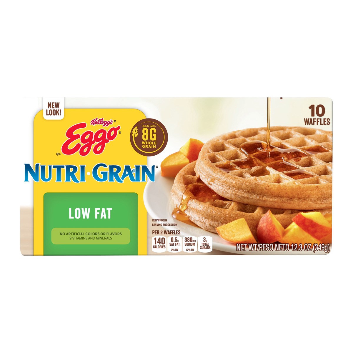 slide 1 of 8, Eggo Frozen Waffles Low Fat, 12.3 oz, 10 Count, 12.3 oz