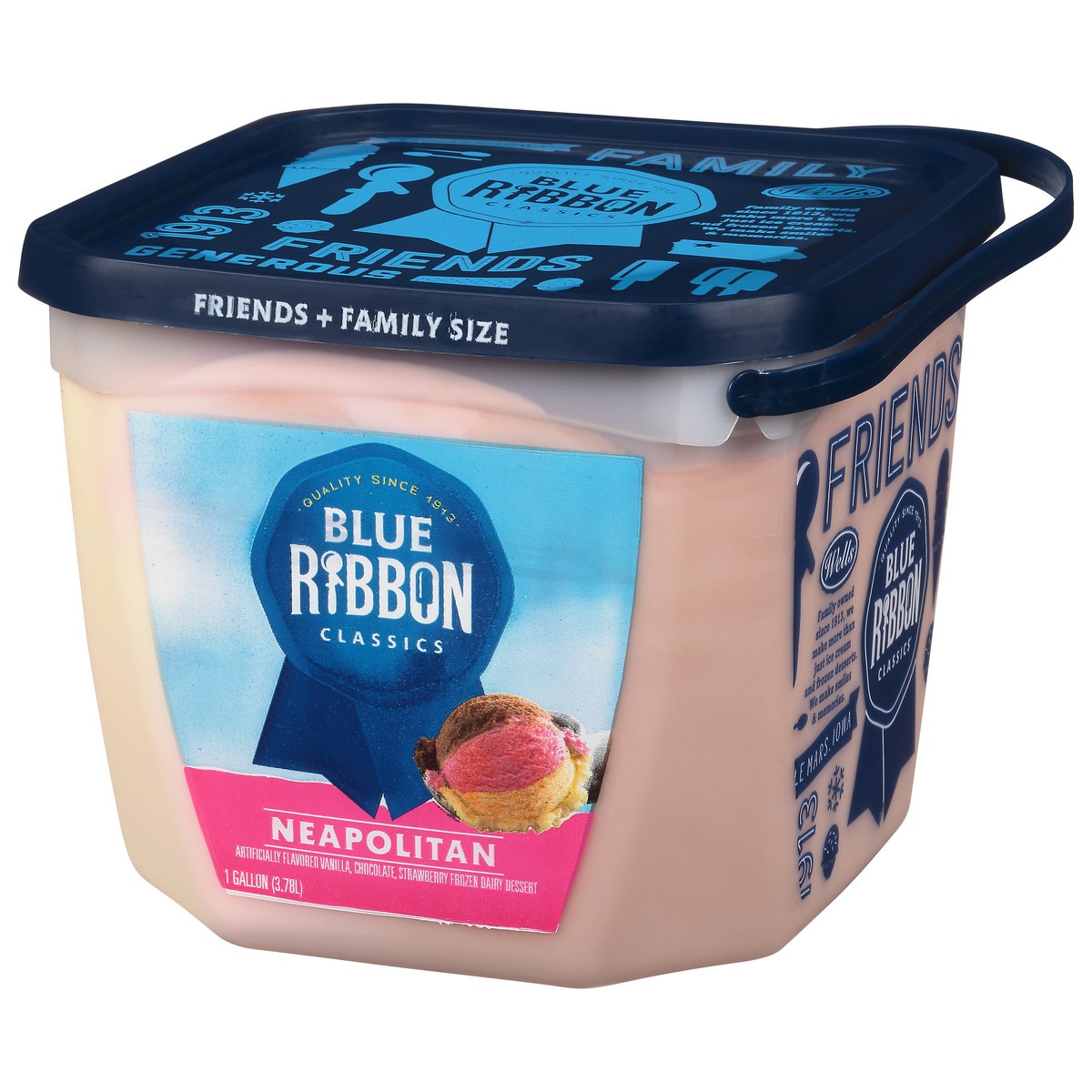 slide 7 of 10, Blue Ribbon Classics Neapolitan Frozen Dessert Pail, 128 fl oz, 128 fl oz