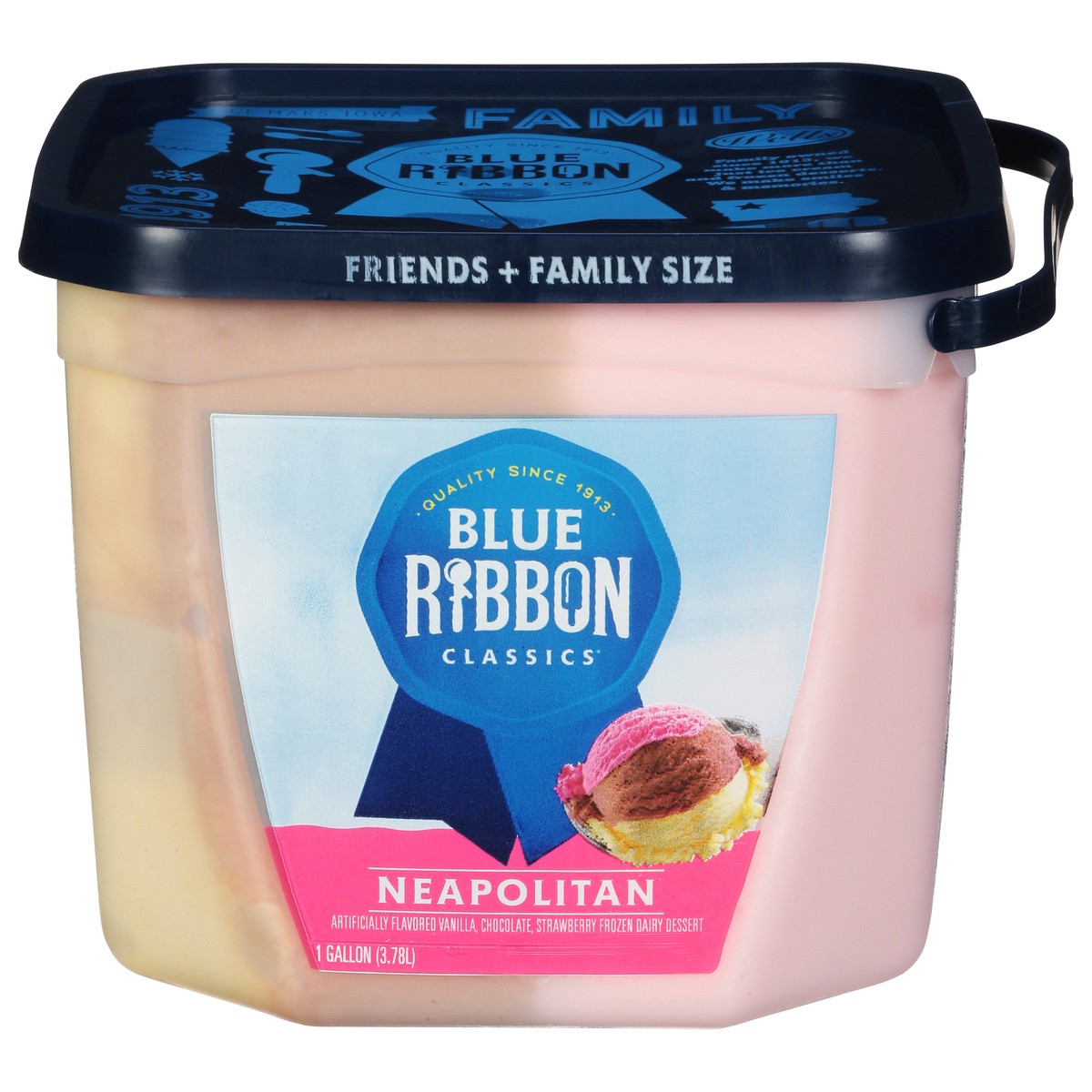 slide 1 of 10, Blue Ribbon Classics Neapolitan Frozen Dessert Pail, 128 fl oz, 128 fl oz