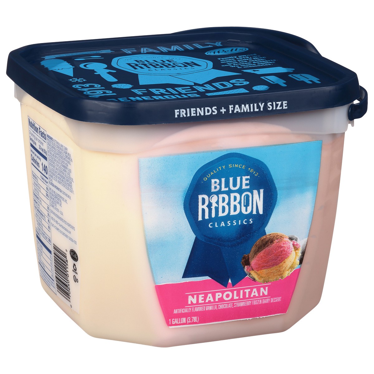 slide 10 of 10, Blue Ribbon Classics Neapolitan Frozen Dessert Pail, 128 fl oz, 128 fl oz