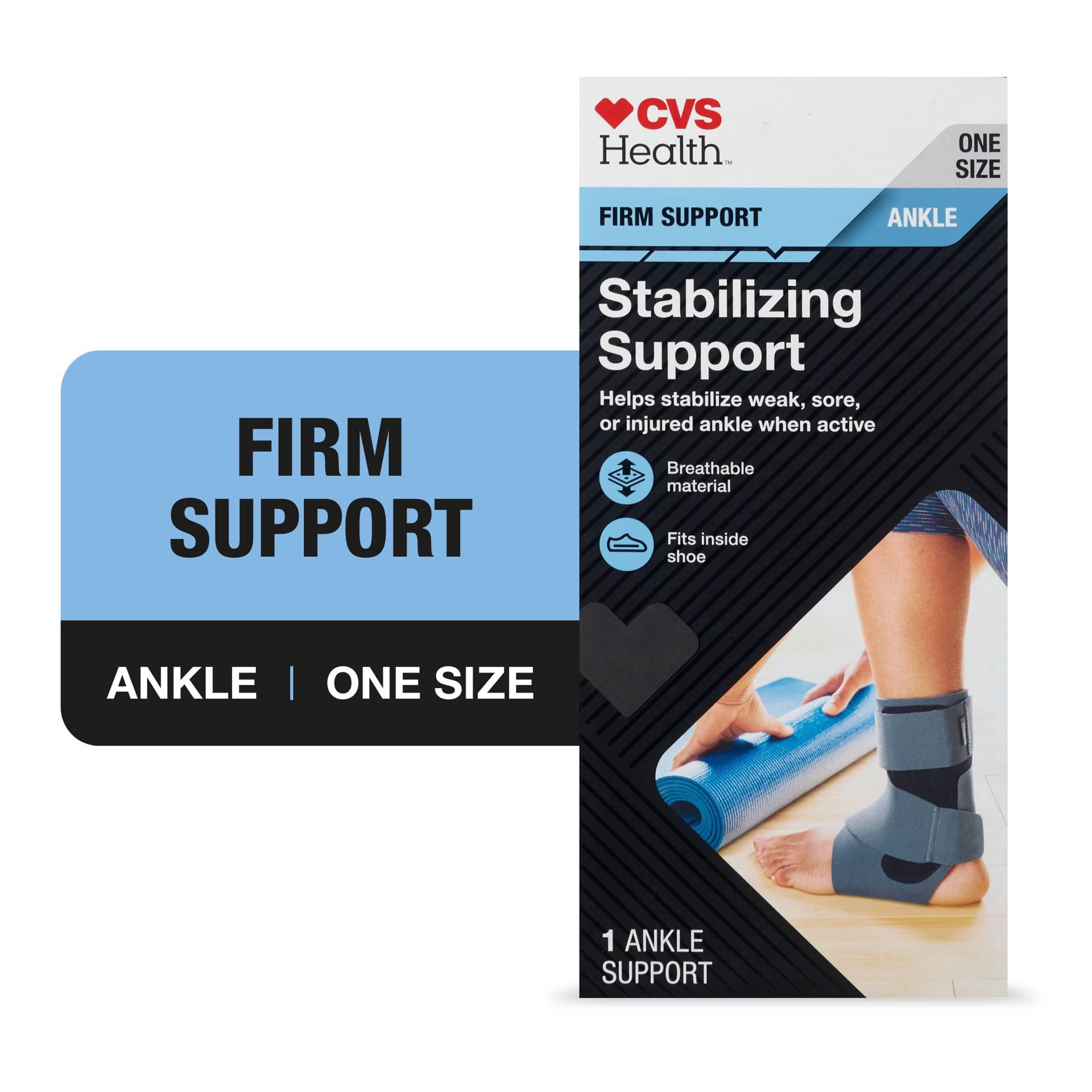 slide 1 of 1, Cvs Health Adjustable Stabilizing Ankle Support, 1 ct