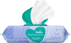Pampers Baby Wipes Expressions Botanical Rain Scent 1X Pop-Top Packs 56 Count