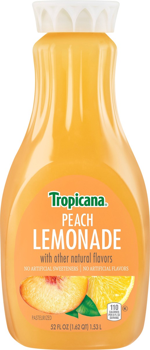 slide 2 of 8, Tropicana Peach Lemonade - 52 oz, 52 oz