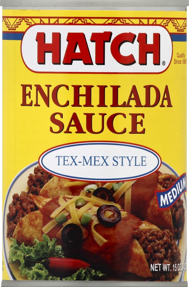 slide 3 of 3, Hatch Tex-Mex Style Medium Enchilada Sauce, 15 oz