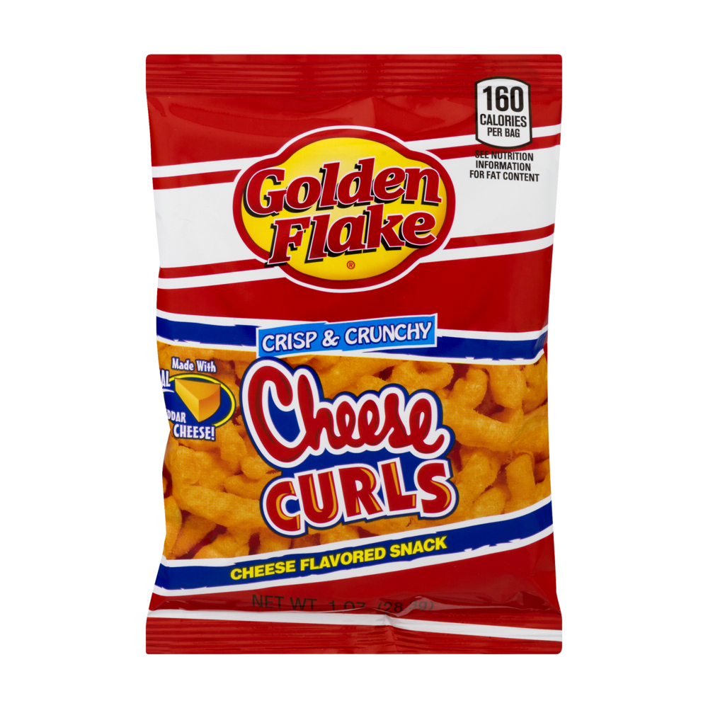 slide 1 of 1, Golden Flake Cheese Curls, 1 oz