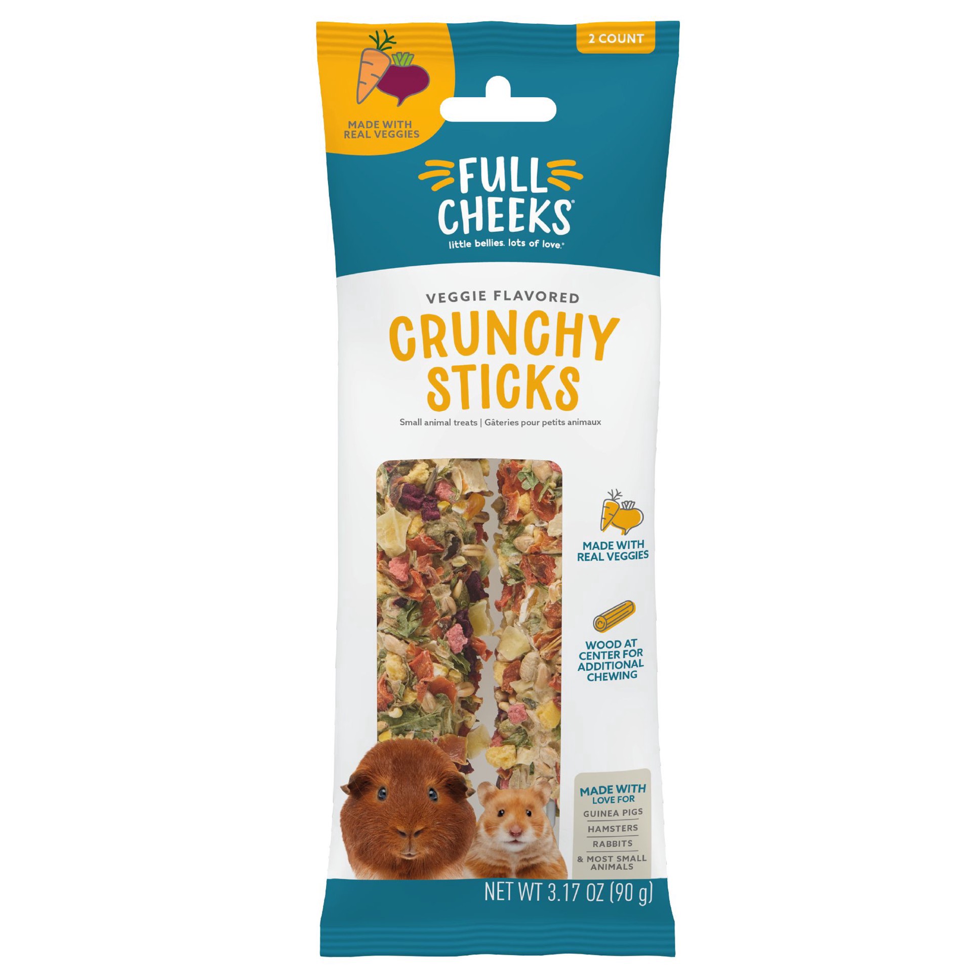 slide 1 of 1, Full Cheeks™ Small Pet Crunchy Sticks - Veggie Flavored, 2 ct
