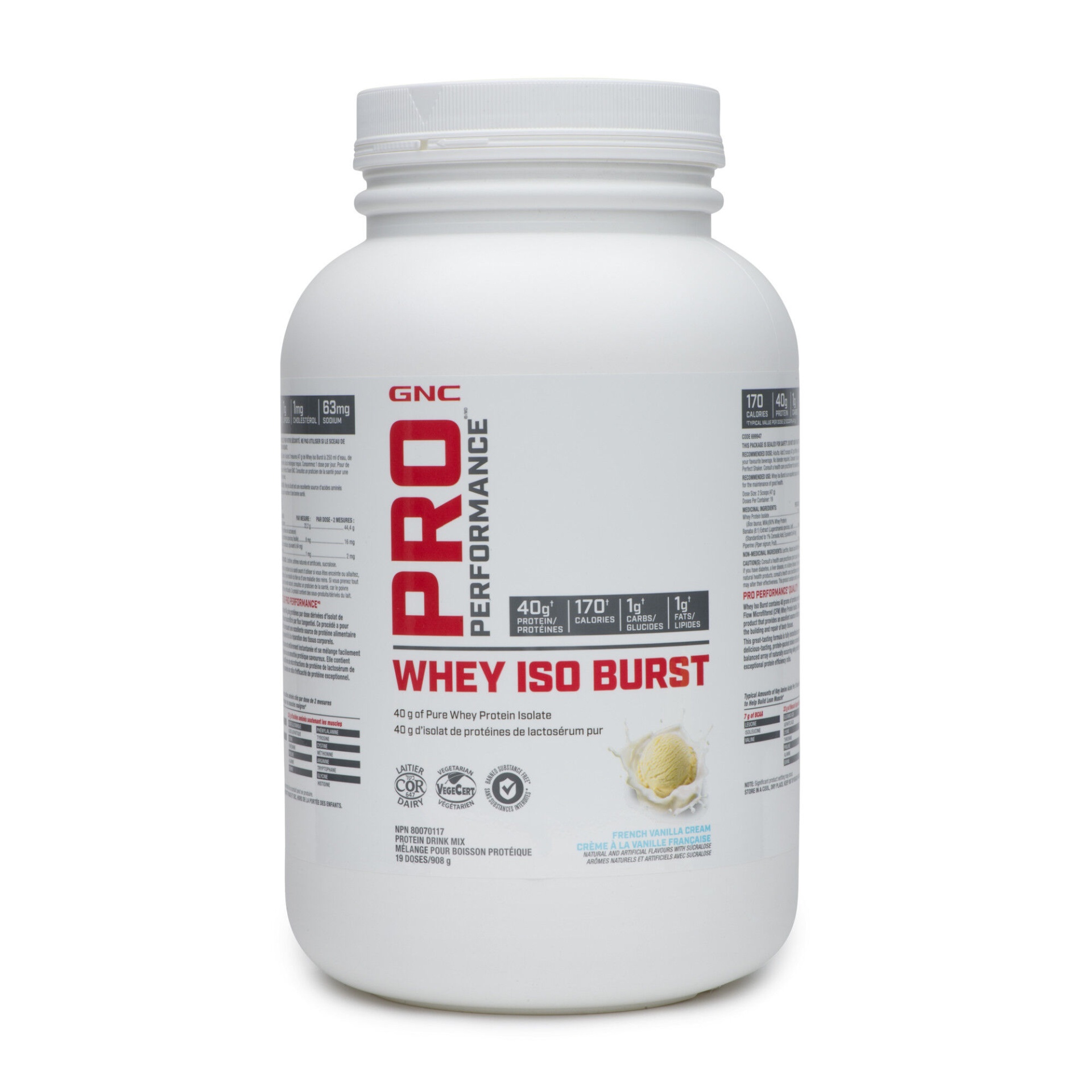 slide 1 of 1, GNC Pro Performance Whey Iso Burst - French Vanilla Cream, 1 ct