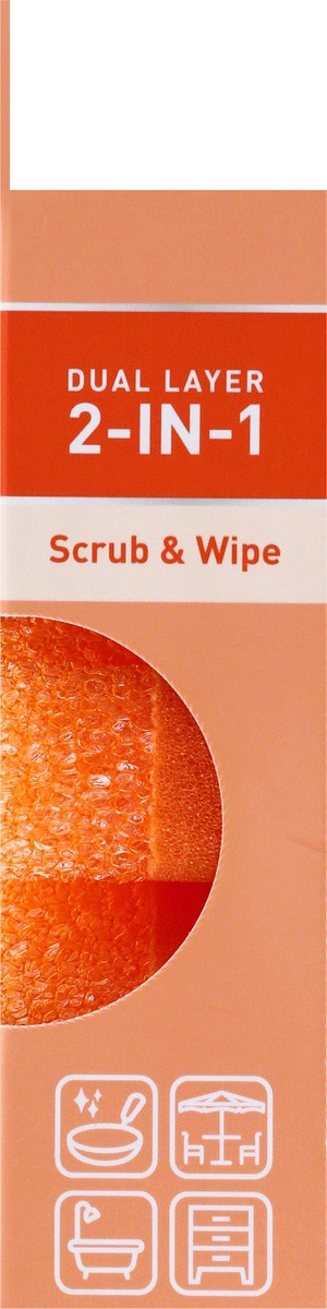 slide 8 of 9, Scotch-Brite Fresh Scrub Soft Sponge - Orange, 1 ct