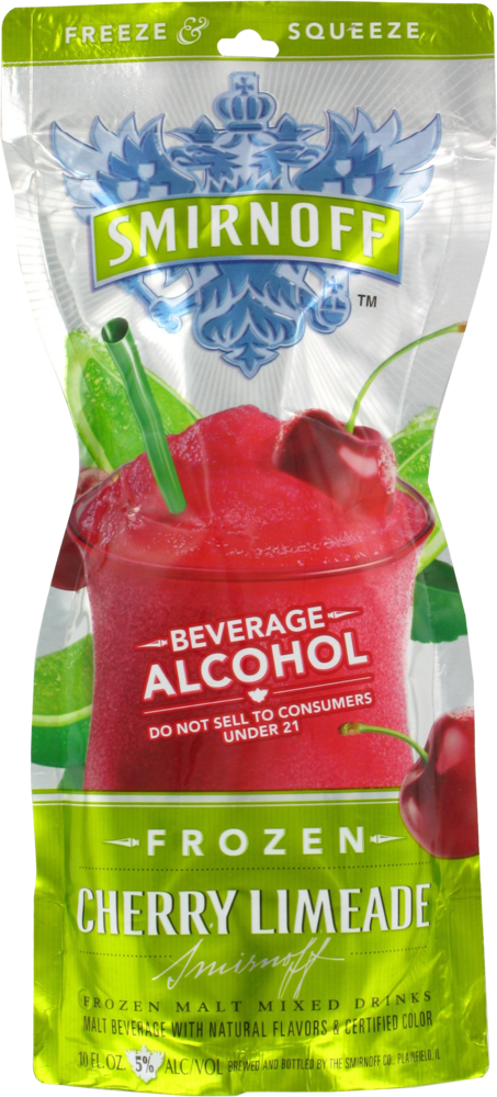 slide 2 of 2, Smirnoff Frozen Cherry Limeade 10Oz Pouch, 10 oz