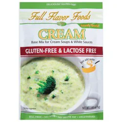 Full Flavor Foods Gluten-Free & Lactose Free Cream Base Mix for Cream Soups & White Sauces 2.65 oz