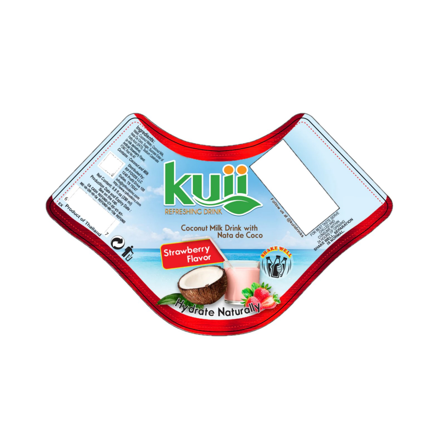 slide 2 of 2, Kuii Strawberry Coconut Milk, 9.8 oz