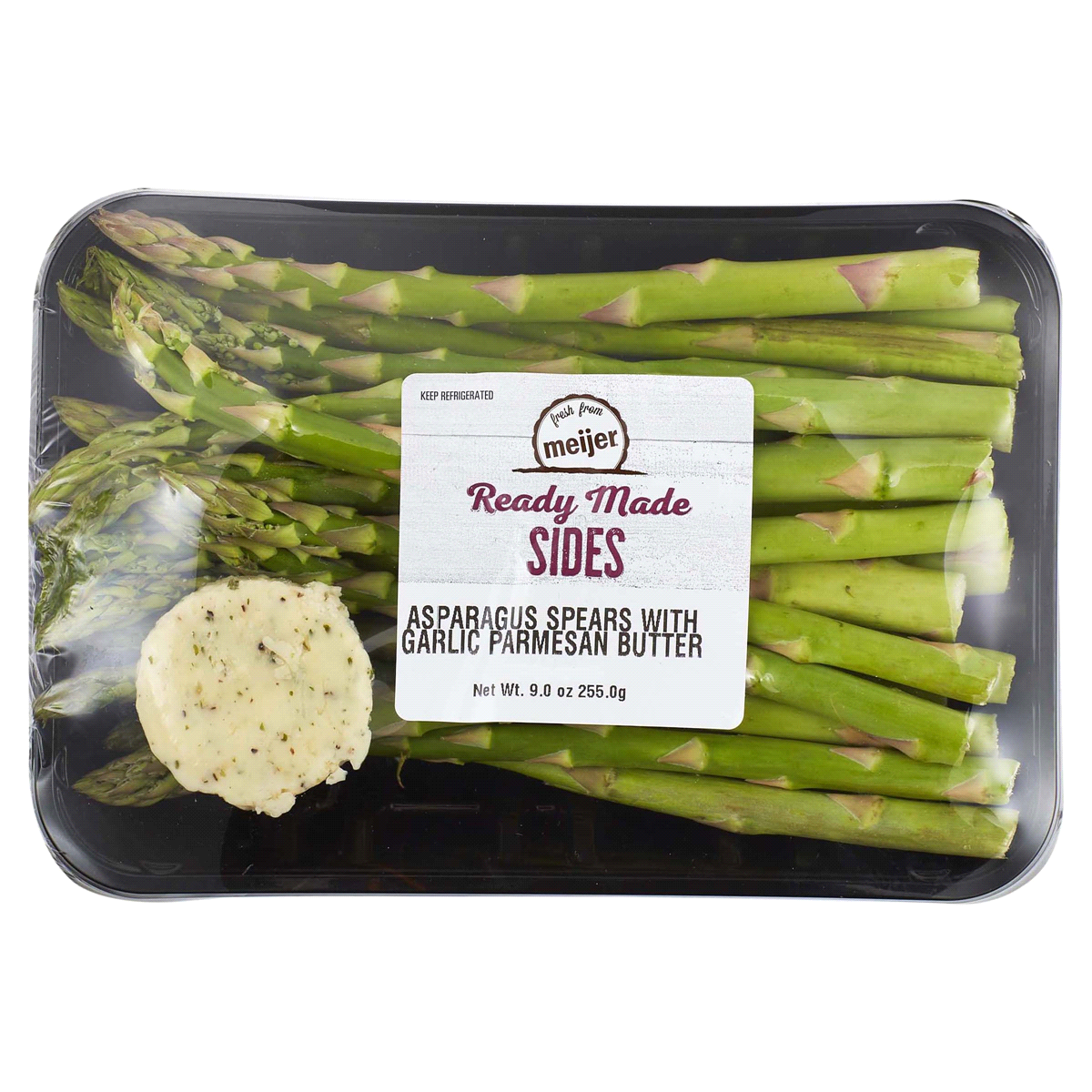 slide 1 of 29, Fresh from Meijer Asparagus With Garlic Parmesan Butter, 9.1 oz, 1 ct