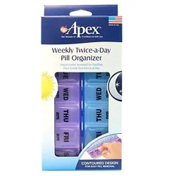 Apex Twice-A-Day Weekly Pill Organizer