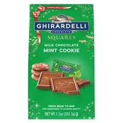 Ghirardelli Squares Milk Chocolate Mint Cookie Christmas Candy