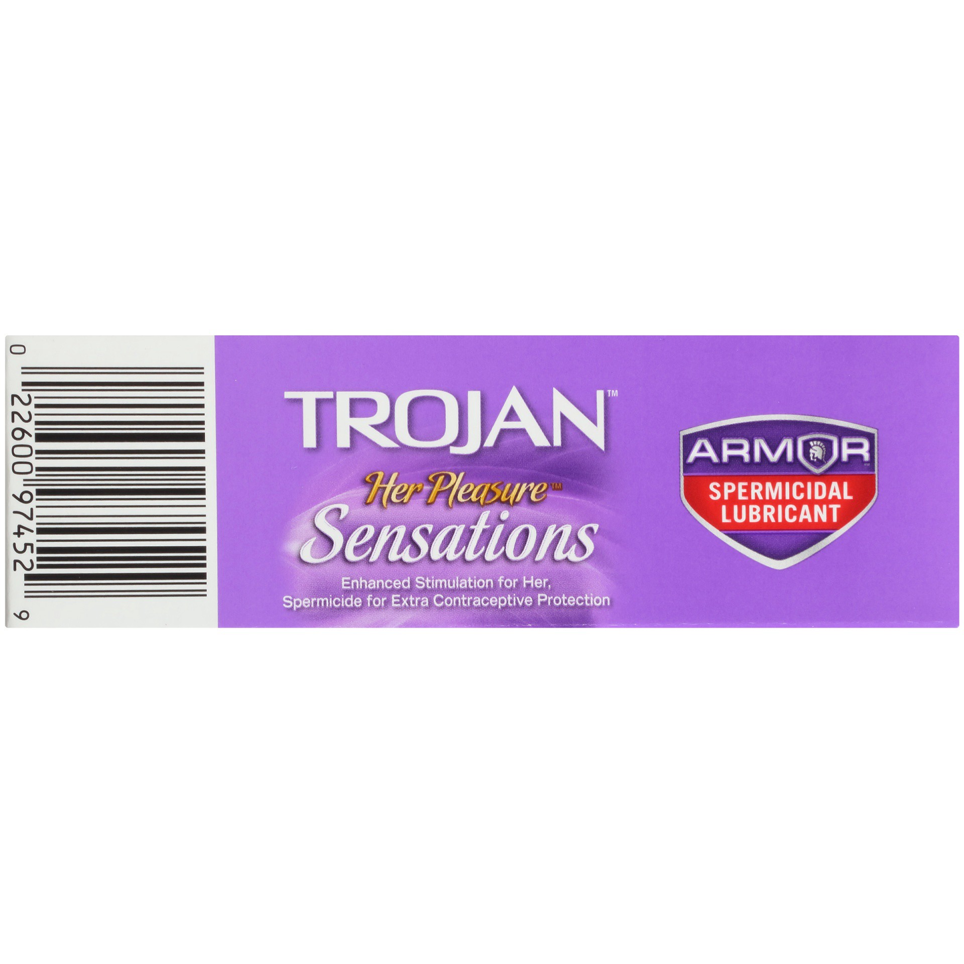 slide 4 of 7, Trojan Her Pleasure Condoms Spermicidal Lubricant Latex, 12 ct