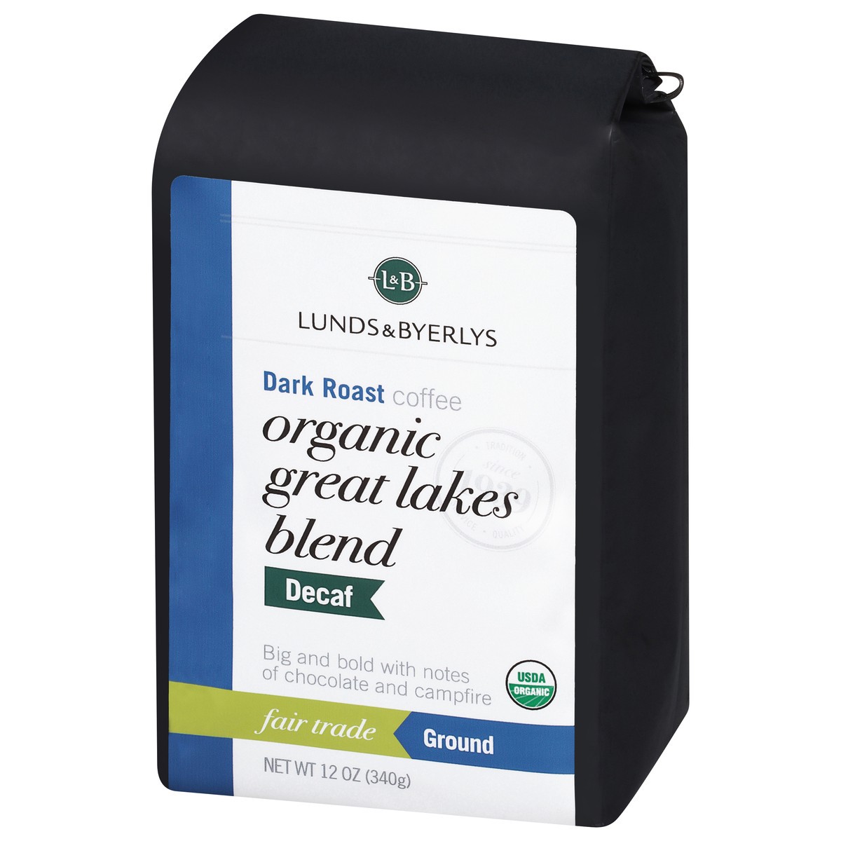 slide 8 of 9, Lunds & Byerlys Organic Decaf Dark Roast Ground Great Lakes Blend Coffee 12 oz, 12 oz