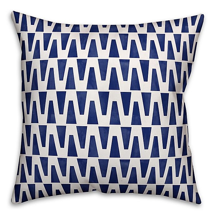 slide 1 of 1, Designs Direct Watercolor Diamonds Square Outdoor Throw Pillow - Navy/White, 1 ct