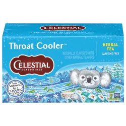 Celestial Seasonings Caffeine Free Throat Cooler Herbal Tea - 16 Tea Bags