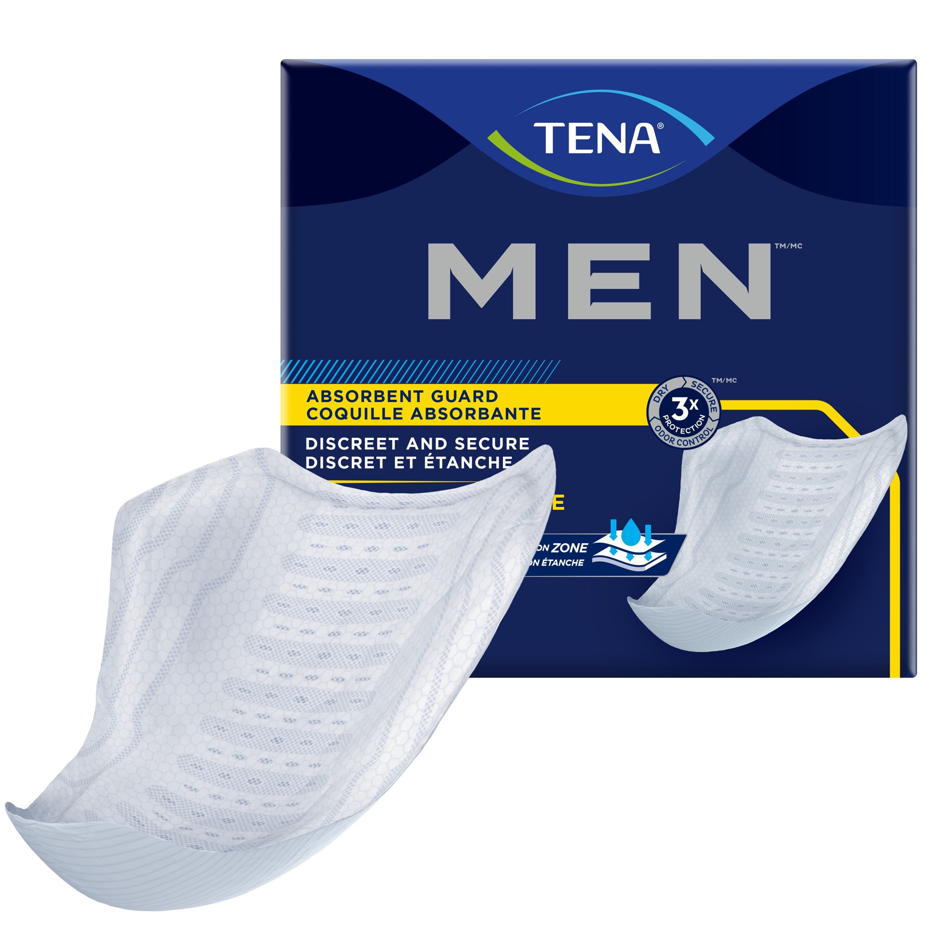 slide 3 of 6, Tena Incontinence Guards for Men, Maximum Absorbency, 20 ct, 20 ct