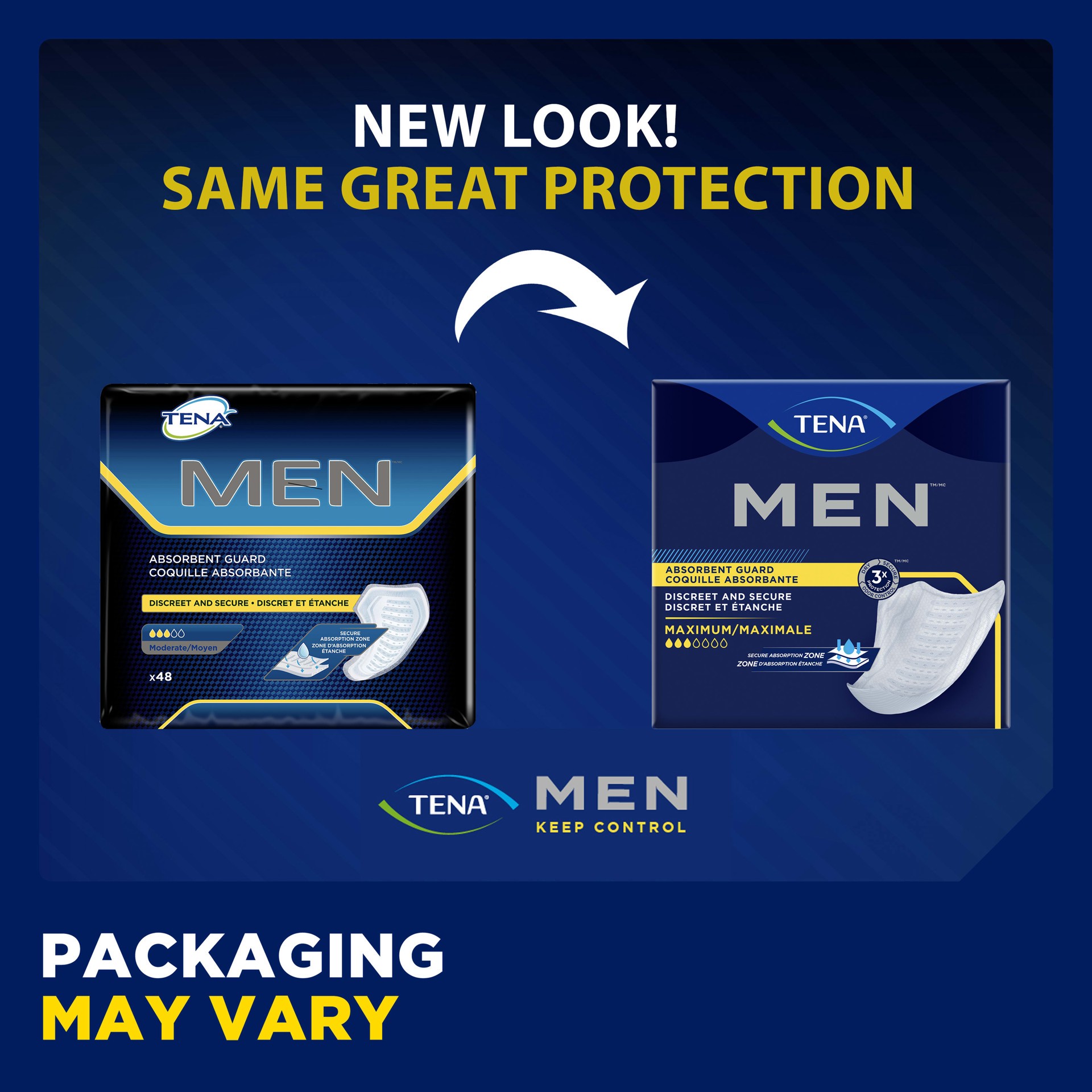 slide 4 of 6, Tena Incontinence Guards for Men, Maximum Absorbency, 20 ct, 20 ct