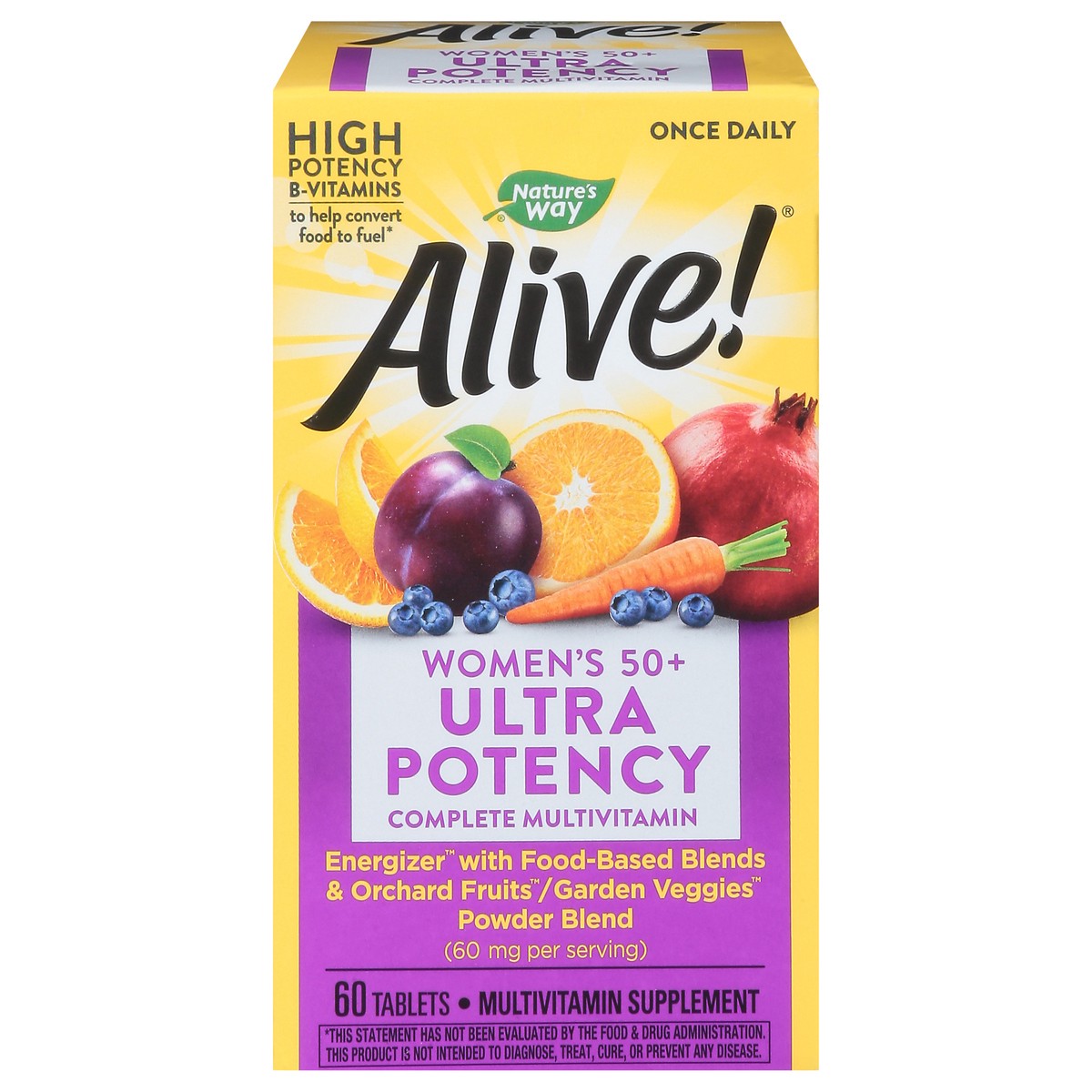 slide 1 of 5, Nature's Way Alive! One Daily Women's 50+ Ultra Multivitamin 60 Tablets, 60 ct