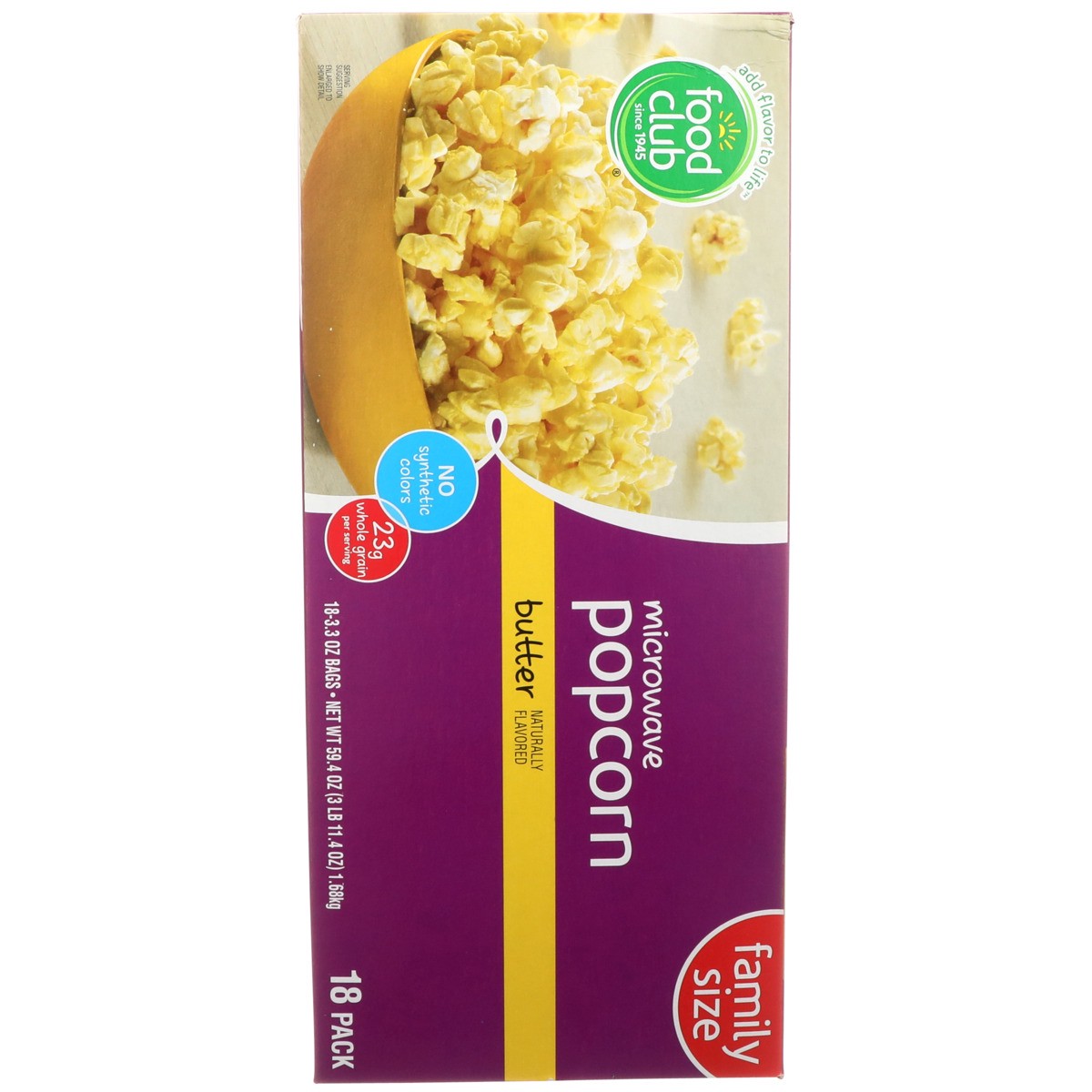 slide 9 of 9, Food Club Butter Microwave Popcorn, 18 ct