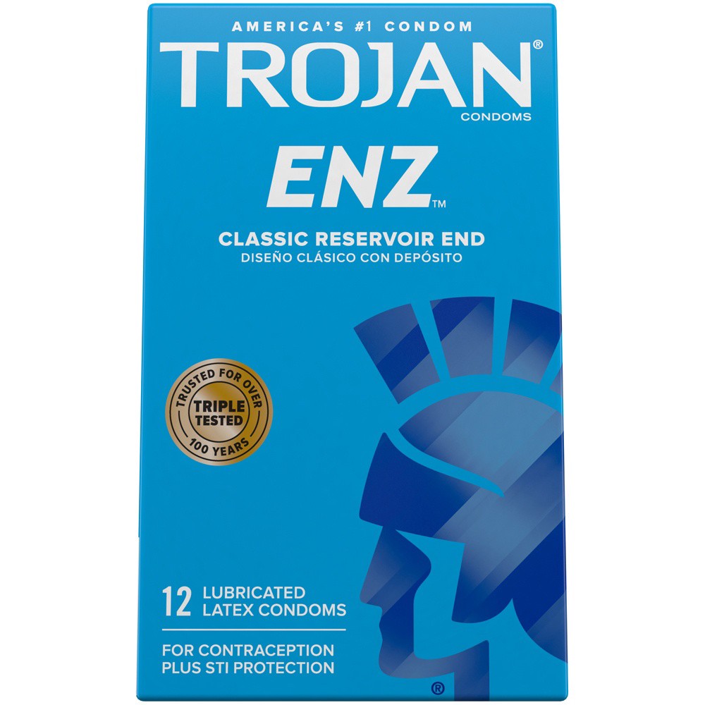 slide 2 of 5, Trojan ENZ Premium Smooth Lubricated Condoms - 12 Count, 12 ct