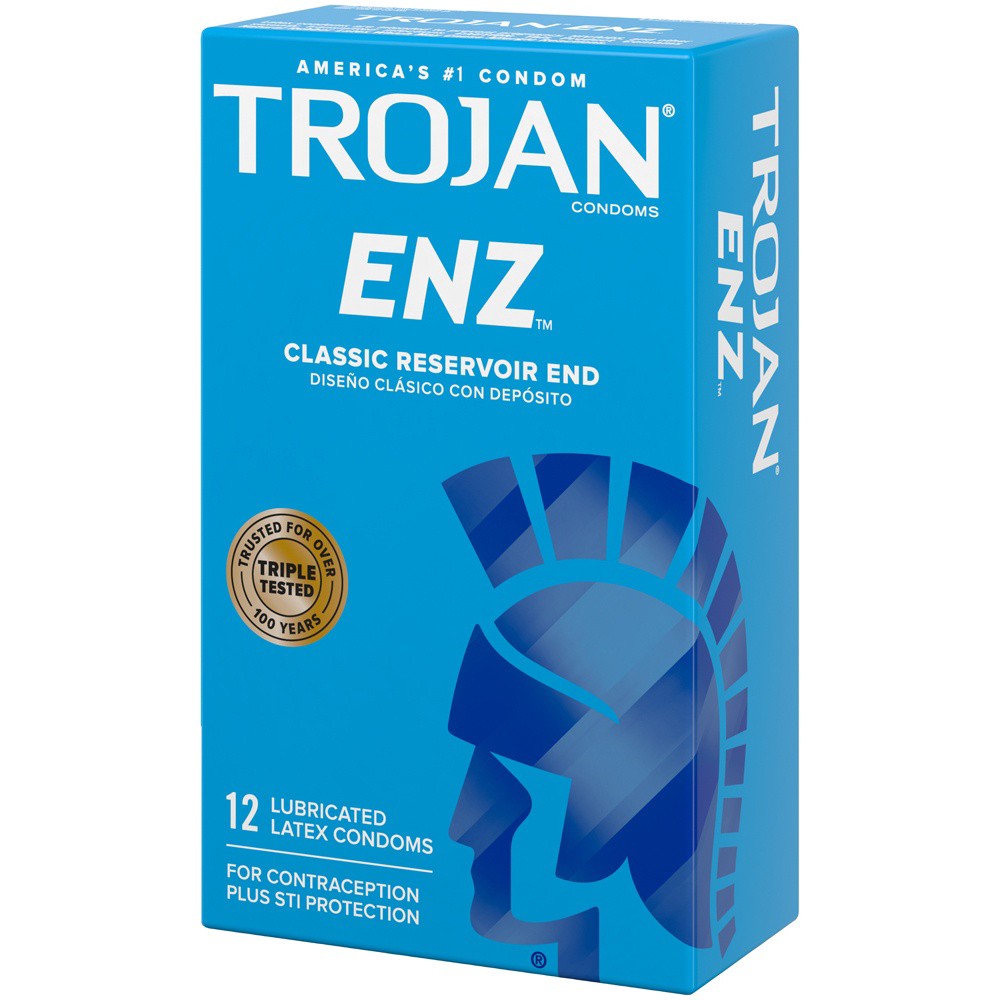 slide 4 of 5, Trojan ENZ Premium Smooth Lubricated Condoms - 12 Count, 12 ct