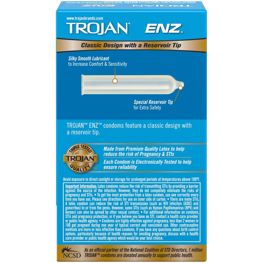 slide 5 of 5, Trojan ENZ Premium Smooth Lubricated Condoms - 12 Count, 12 ct