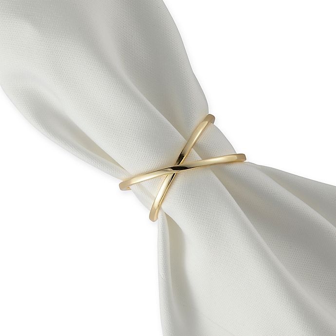 slide 1 of 1, Kassatex Eternity Napkin Rings - Gold, 4 ct