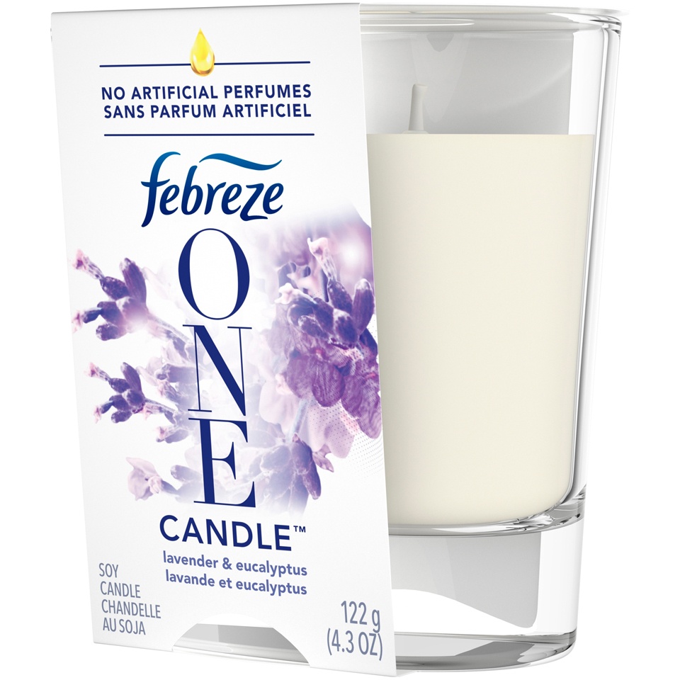 slide 3 of 3, Febreze One Lavender & Eucalyptus Candle, 4.3 oz