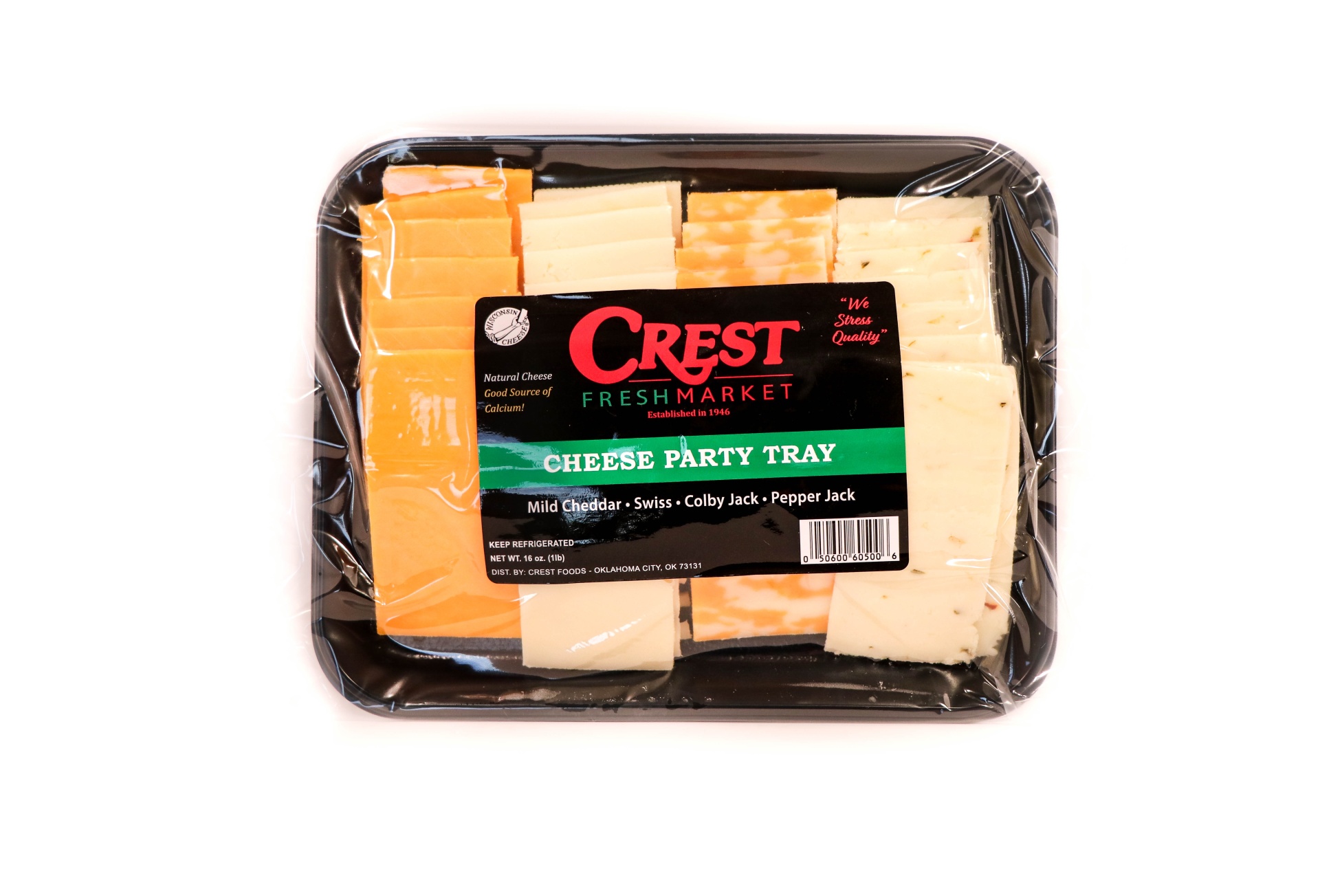 slide 1 of 1, Crest Foods 4 Cheese Party Tray, 16 oz