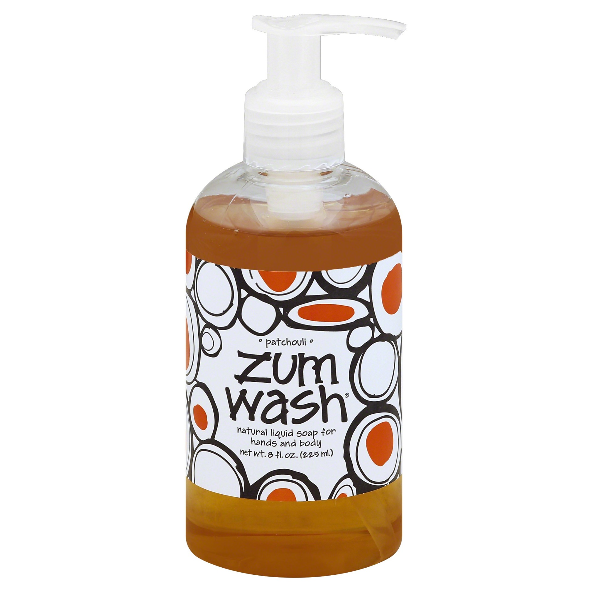 slide 1 of 1, Zum Wash Patchouli Natural Liquid Soap For Hands & Body, 8 oz